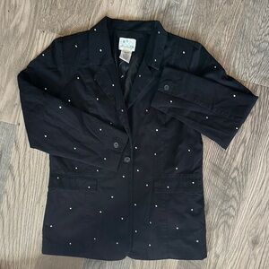 Quacker Factory Black Studded Women's‎ Blazer womens size medium